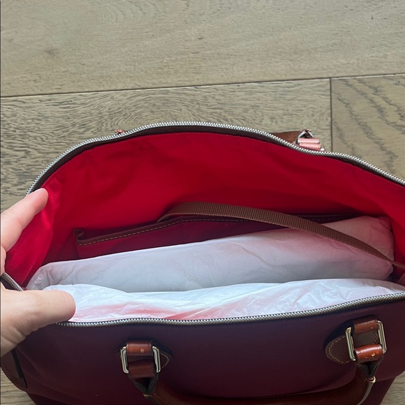 Dooney & Bourke Burgundy Nylon Tote Bag - Picture 3 of 7